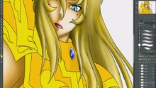 saint seiya afrodite speedpaint