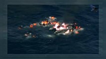 Força aérea portuguesa resgata migrantes de barco em chamas
