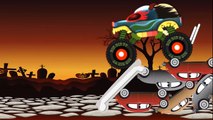 Scary Truck vs Police Car Cartoon - Monster Trucks For Kids - Street Vehicle Children