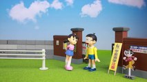 Doraemon Nobita and Shizuka (Noby and Sue) rain day stop motion animation ドラえもん AL