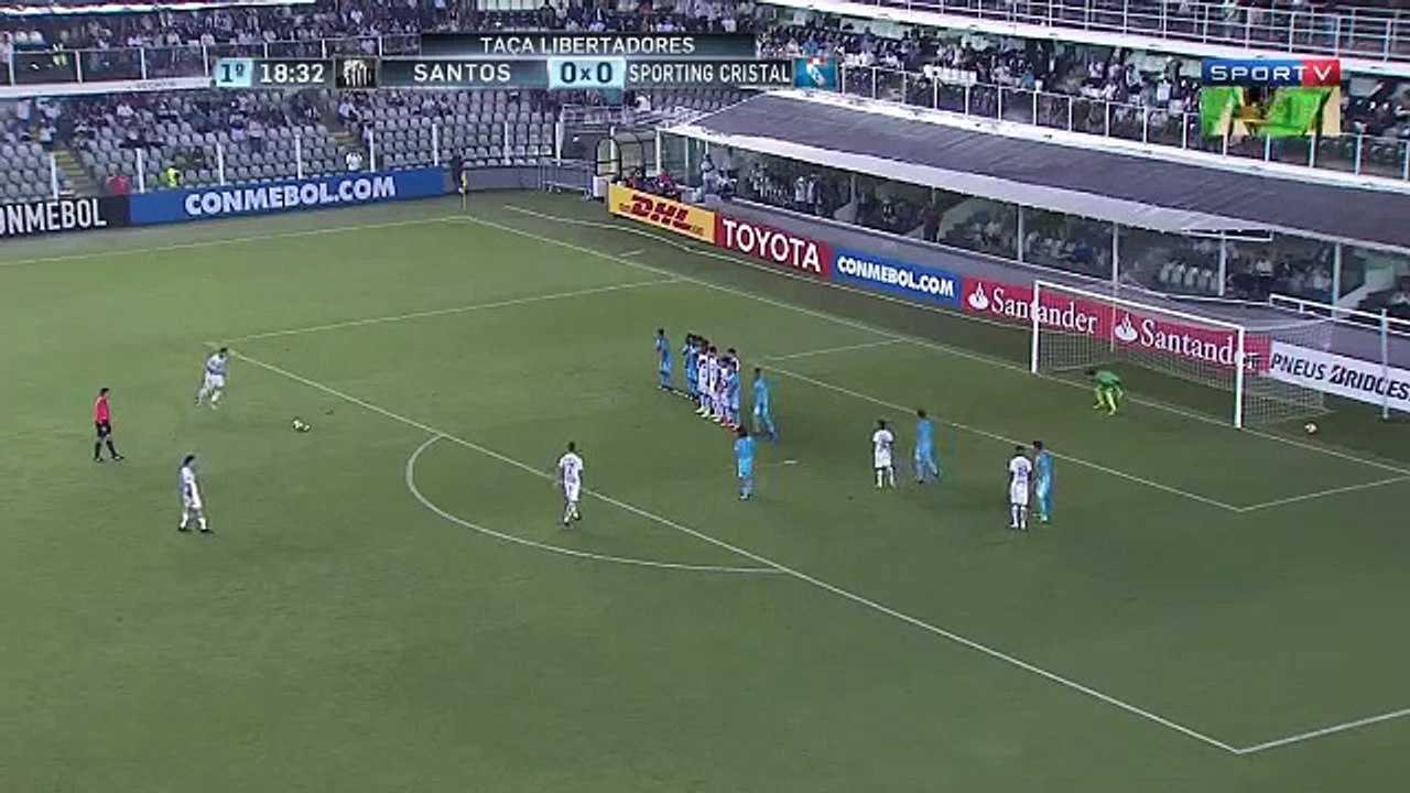 Gol do Santos 1 x 0 Sporting Cristal | David Braz | Copa Libertadores 23/05/2017