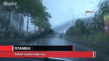 İstanbul sağnak yağışla uyandı