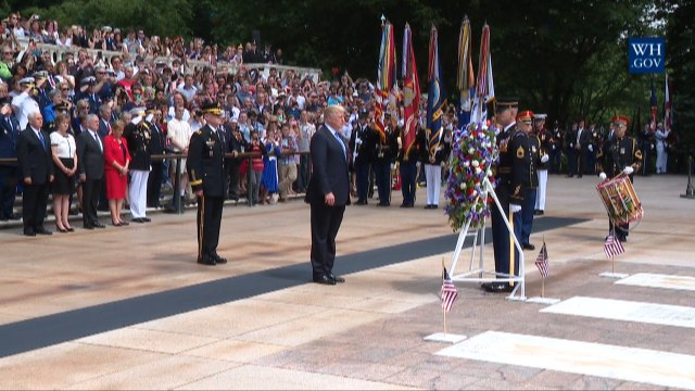 President Trump Lays Wreath at Tomb of the Unknown Soldier