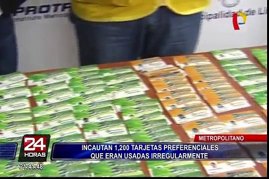 Metropolitano: incautan 1,200 tarjetas preferenciales que eran usadas irregularmente