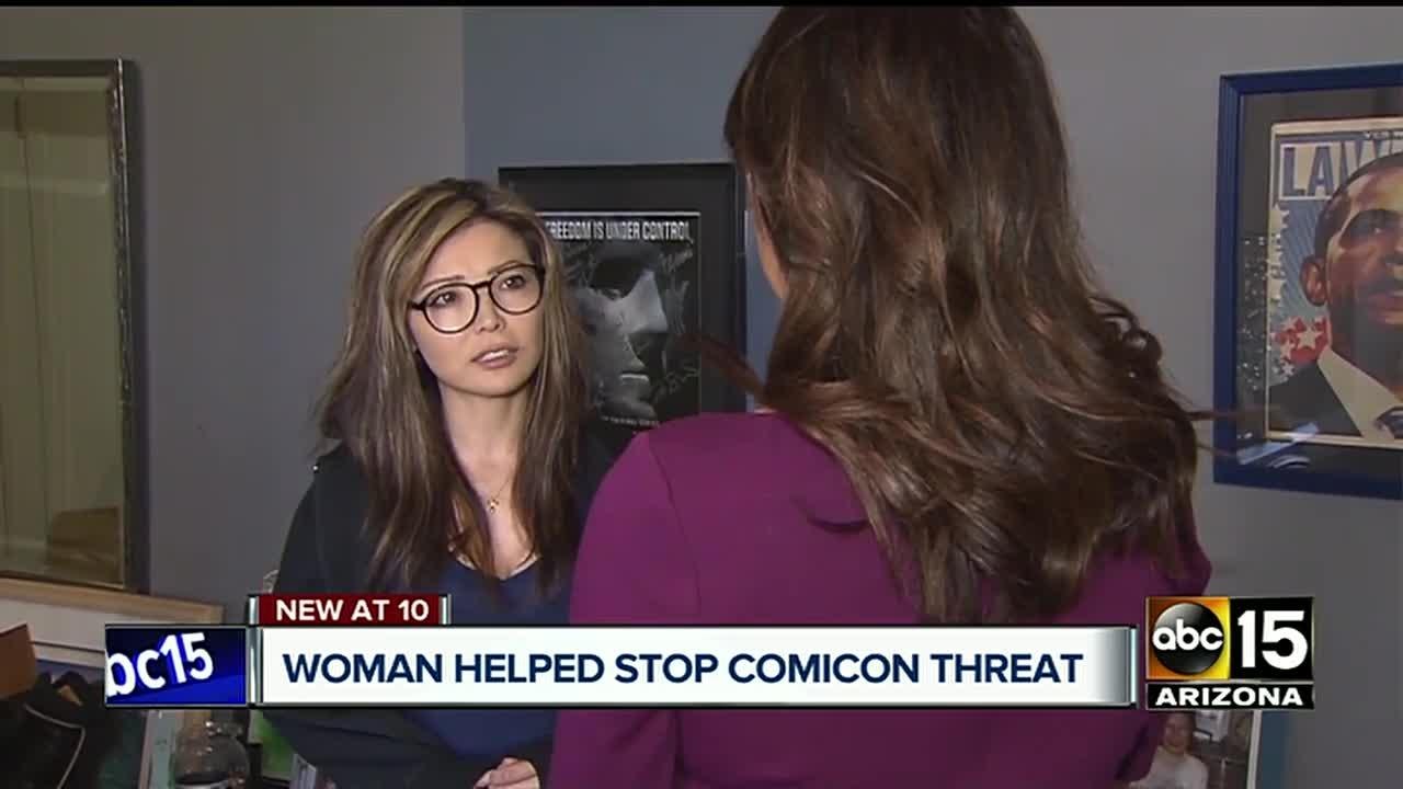 Woman speaks out after helping to stop Comicon threat