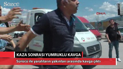 Trafik Kazası Sonrası Kavga Çıktı