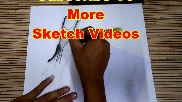 Realistic Face with Water Pencil Sketch, Charcoal Pencil Sketch, How to Draw Sketc