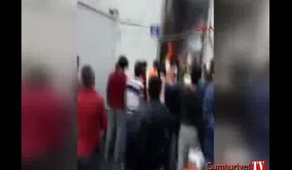 İşçilerin kaldığı konteynerlerde yangın çıktı