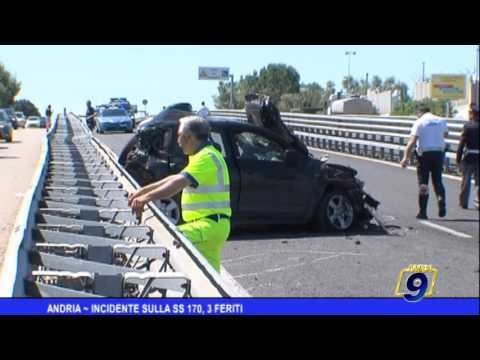 Andria | Incidente sulla S.S. 170: tre feriti