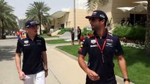 Daniel Ricciardo and Max Verstappen meet the fans in Bah
