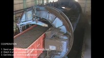 World Amazing Modern Intelligent Technology Machines Unloading Coal Train Rotary Dumper Operati