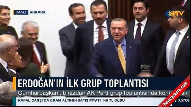 Cumhurbaşkanı Erdoğan, AK Parti grubuna böyle girdi