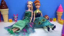 Queen Elsa Princess Anna Playdoh DohVdsainci DIY Disney Frozen Sticker Box Toy Play Doh Vinci Fun Cra