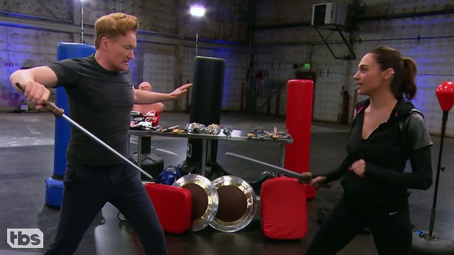 Conan Works Out With Wonder Woman Gal Gadot - CONAN on TBS