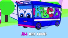 'The Wheels On The Bus' _ Blue Bus Version _ Popular Children's Nursery Song _ Lit