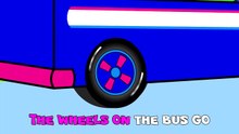 'The Wheels On The Bus' _ Blue Bus Version _ Popular Children's Nursery Song _ Little B