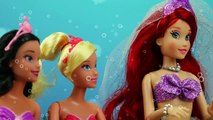 Frozen Anna y Elsa son Sirenas para la boda de Ariel y Tritón. Aventuras Juguetes