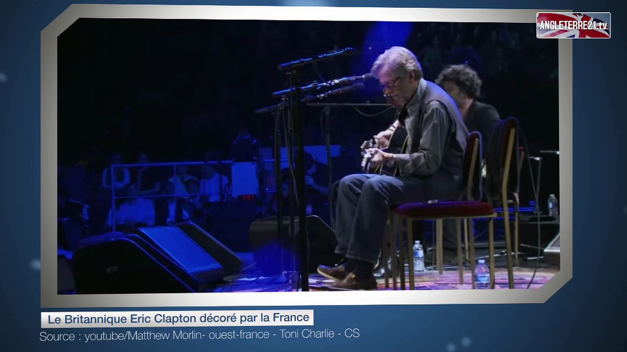 Le Britannique Eric Clapton décoré par la France
