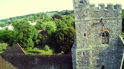 Flying hudsan 502s around st Mary's church with chartham views