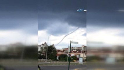 Manavgat Sahilinde Hortum Böyle Görüntülendi