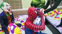Spiderman SAW a Giant Spider! Joker Vs Hulk Vs Venom Vs Yellow Spiderman Superheroes Action Movie