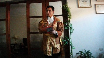 Ensayo del Monólogo "Arom" protagonizada por Rodrigo Valencia y dirigida por Freddie Romero para Cepea