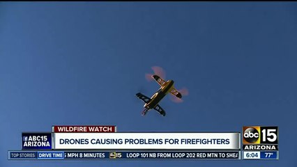 Drones causing problems battling Pinal Fire