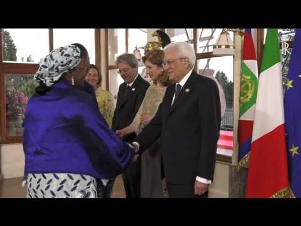 Presentazione Capi di Stato e di Governo vertice G7 al Presidente Mattarella