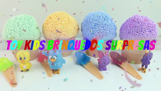 SORVETE SURPRESA FOAM EDO COM GALINHA PINTADINHA PINTINHO AMARELINHO TOY K