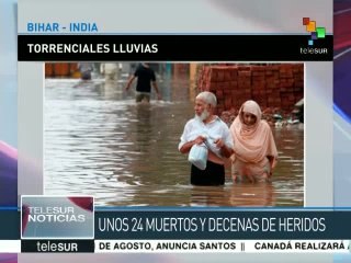 Fuertes lluvias dejan 24 muertos y decenas de heridos en India