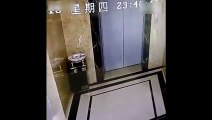 RAW  Drunk man falls into elevator shaft after kicking doors op