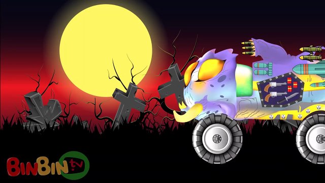 Learn Street Vehicles for Kids Scary Cars and Trucks Dump Truck Tow Truck BinBin