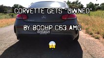 C7 Corvette Stingray gets Stalked & DESTROYED by 770hp AMG C