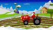 Learning Farm Vehicles Name & Sound   Kids Learning Vehicles Name With Santa Claus - B