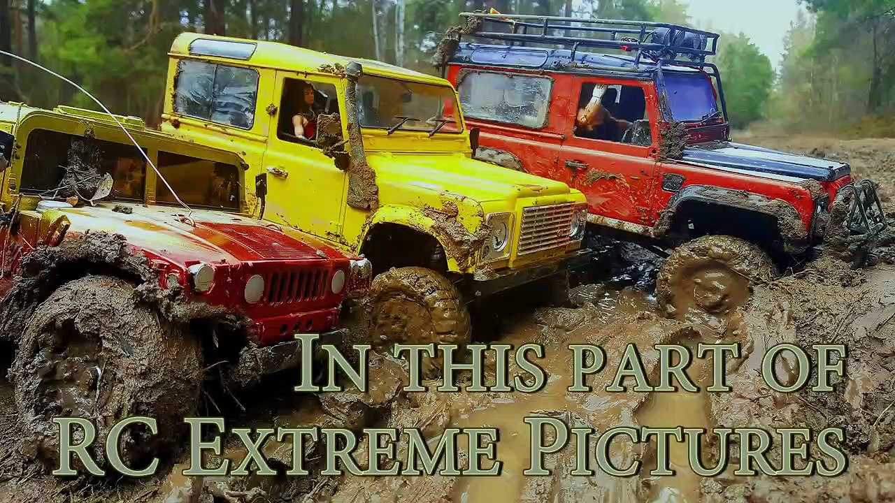 RC Cars MUD OFF Road — Land Rover Defender 90 and Hummer H1 #1— RC Extreme Pictu