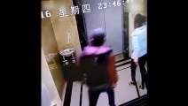 RAW  Drunk man falls into elevator shaft after kicking doors ope