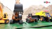 Trucks for children   Excavator for kids   CONSTRUCTION TRUCK  Diggers at work for kids   AbcKi