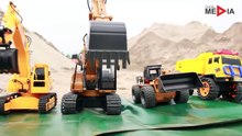 Trucks for children   Excavator for kids   CONSTRUCTION TRUCK  Diggers at work for kids   AbcKi