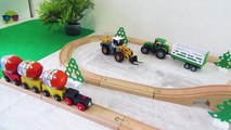 Toys Vehicles and Kinder Surprise - Toy train, Toys Tractor, Toys Loader - Videos for c