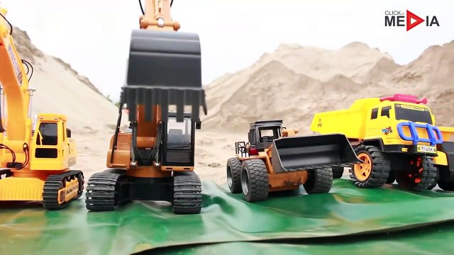 Trucks for children Excavator for kids CONSTRUCTION TRUCK Diggers at work for kids AbcKi