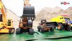 Trucks for children   Excavator for kids   CONSTRUCTION TRUCK  Diggers at work for kids   Ab