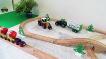 Toys Vehicles and Kinder Surprise - Toy train, Toys Tractor, Toys Loader - Videos for child