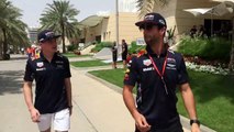 Daniel Ricciardo and Max Verstappen meet the fans in Ba