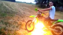  Dirt Bike Wrecks   Catches Fire  and Broken Bones  201