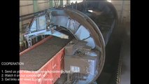 World Amazing Modern Intelligent Technology Machines Unloading Coal Train Rotary Dumper Op