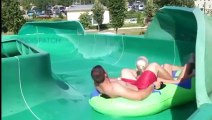 Scary water slide extreme down hill wate