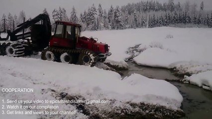 Bog Monters Mega Machines Heavy Equipment Stuck in Swamp Ice Timber Carrier Stalled Tractor Mud