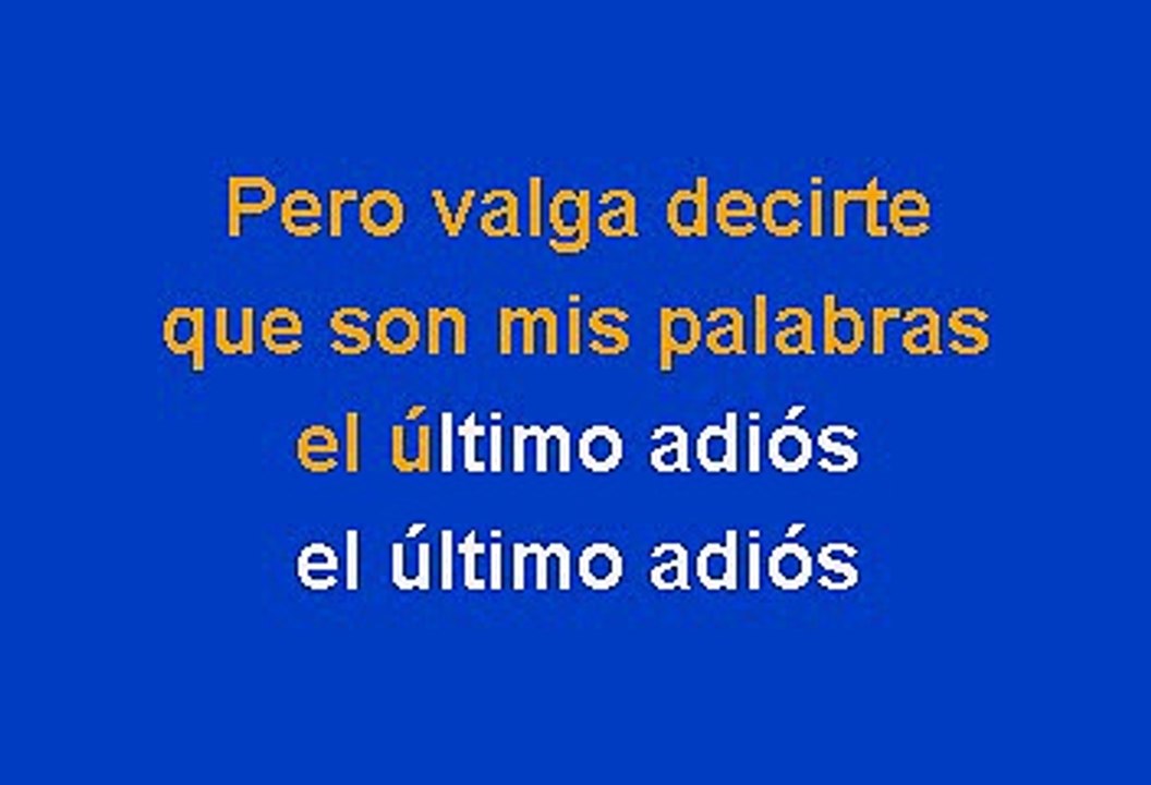 Paulina Rubio  - El ultimo adios (Karaoke)