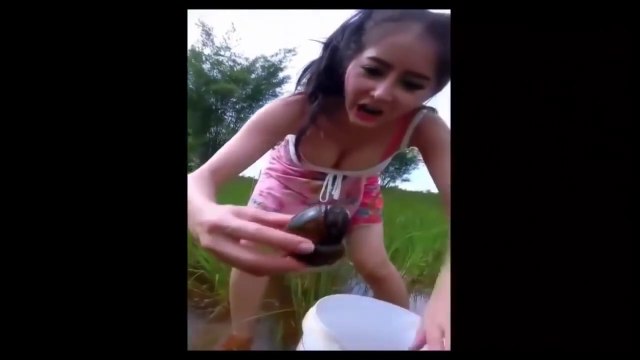 Top 10 Amazing Viral Sexy Videos 2017 Cambodia Girls Traditional Net Fishing Siem Reap Sim