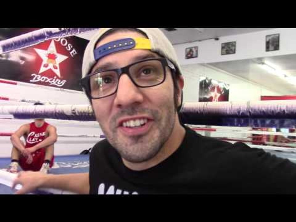 boxing star sounds just LIKE elie Seckbach REEPORTING!!! EsNews Boxing